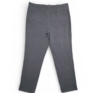 T by Talbots Womens XL Straight Leg Active Pants Charcoal Gray Heather VN5056